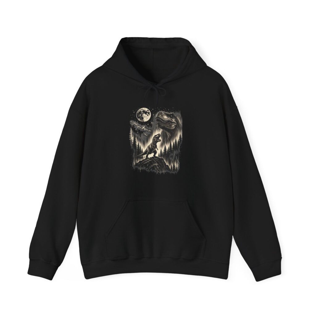 T Rex Howling at the Moon Hoodie