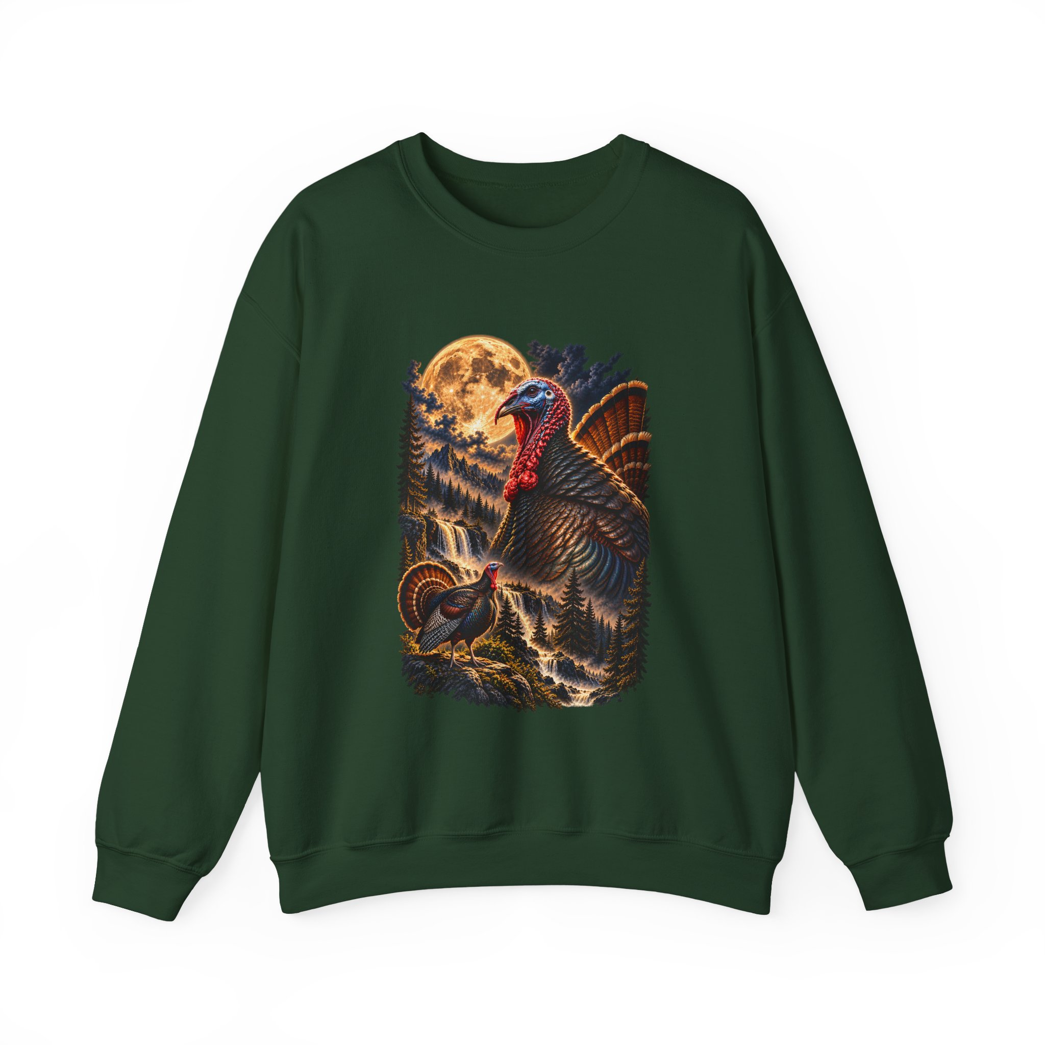 Turkey Howling at the Moon Crewneck Sweatshirt - Image 8