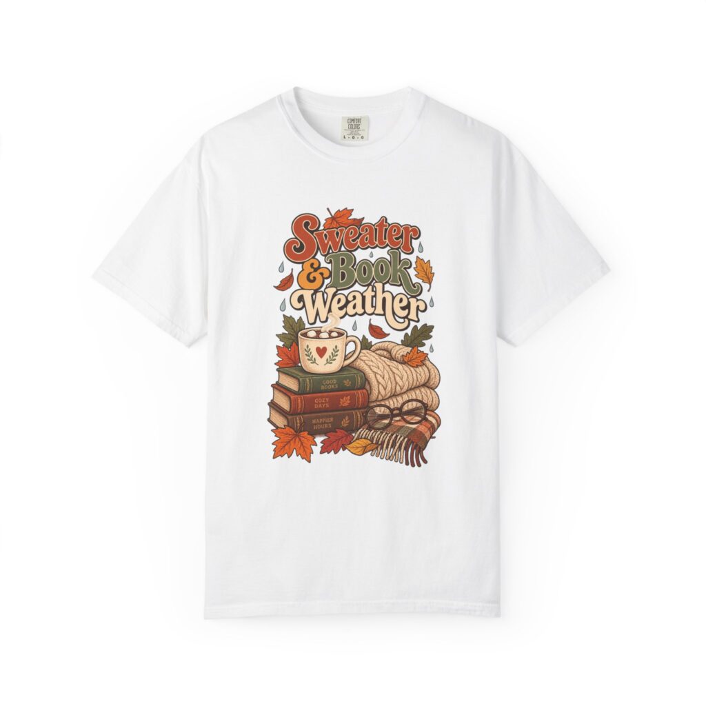 Sweater and Book Weather Tee
