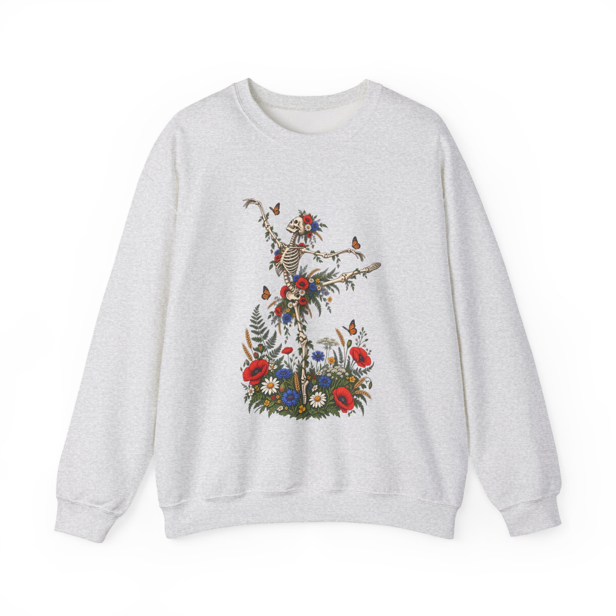 Skeleton Arabesque Wildflower Crewneck Sweatshirt - Image 6