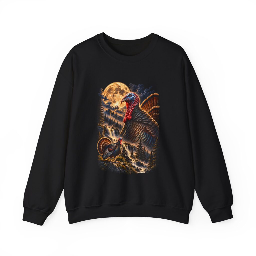 Turkey Howling at the Moon Crewneck Sweatshirt