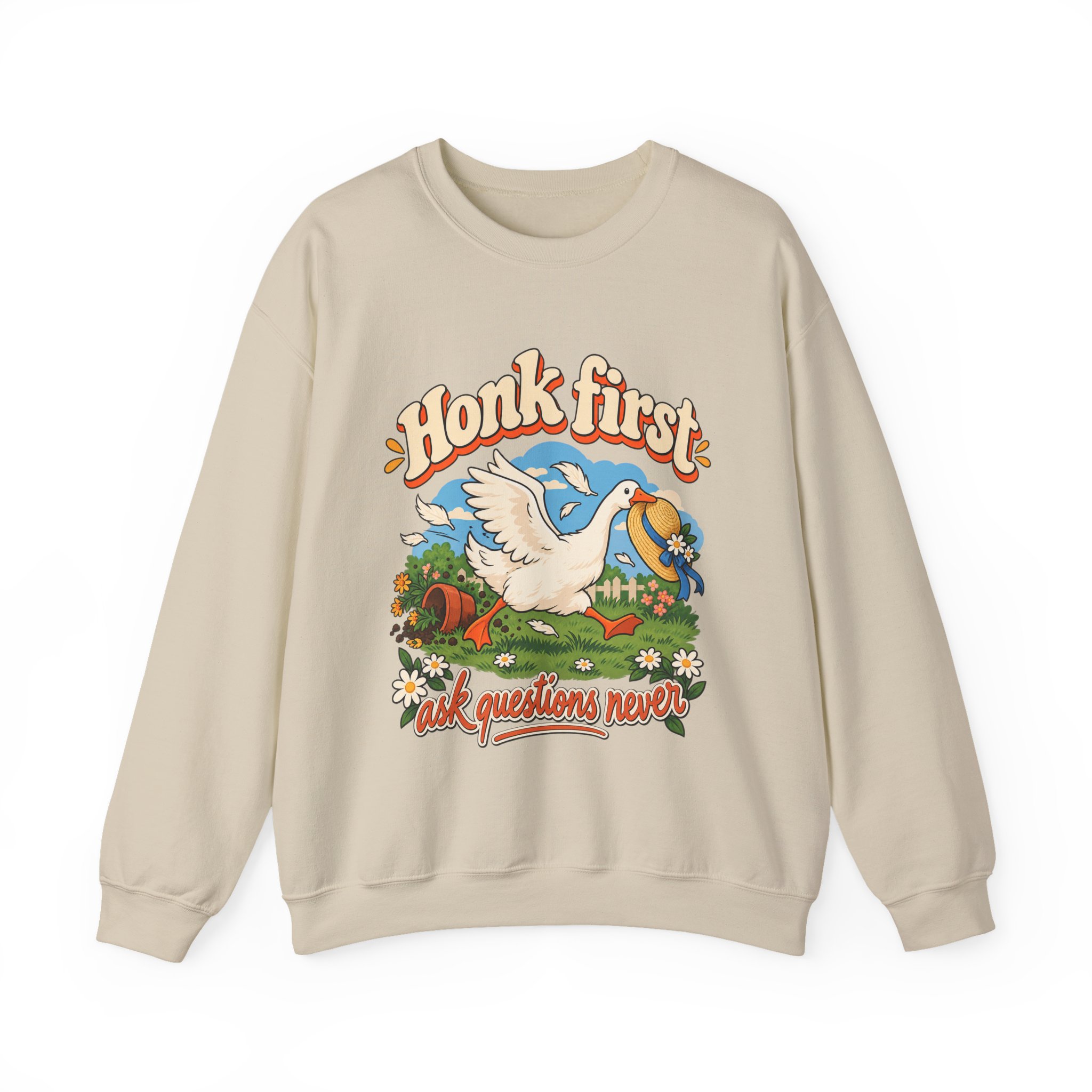 Honk First Goose Crewneck Sweatshirt - Image 7