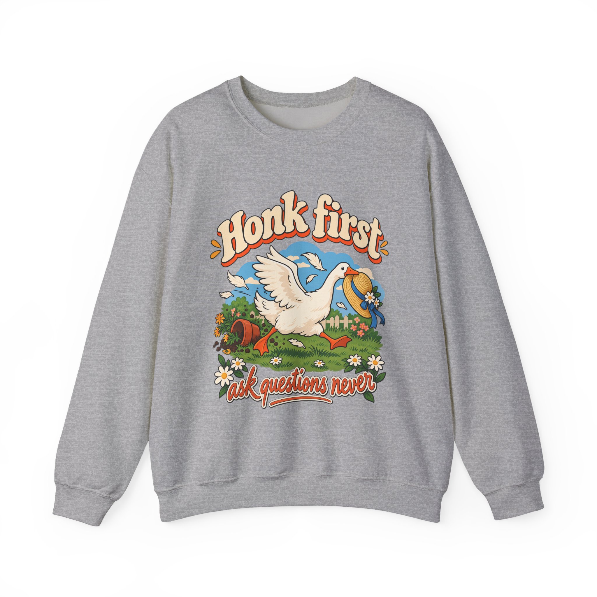 Honk First Goose Crewneck Sweatshirt - Image 8