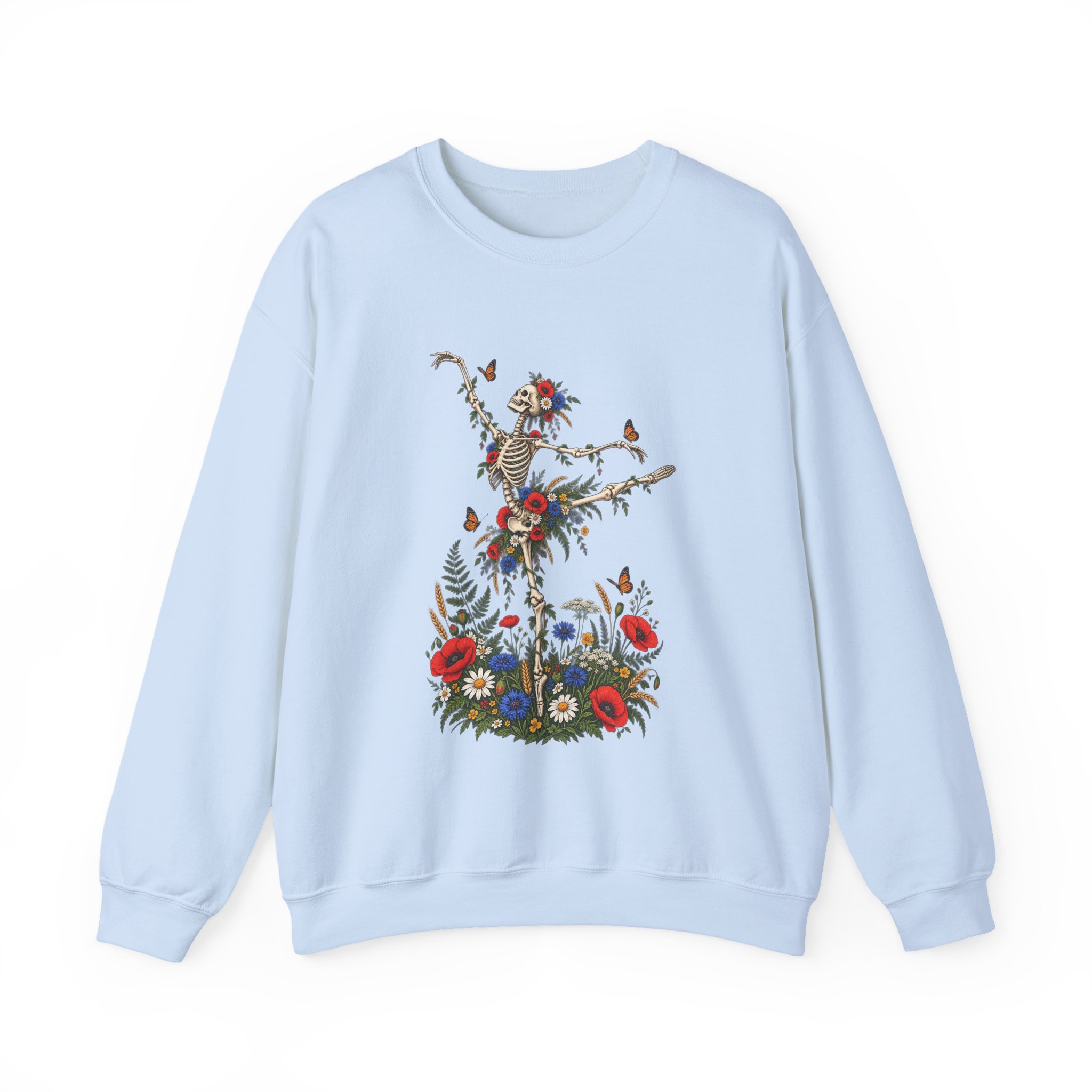 Skeleton Arabesque Wildflower Crewneck Sweatshirt - Image 9
