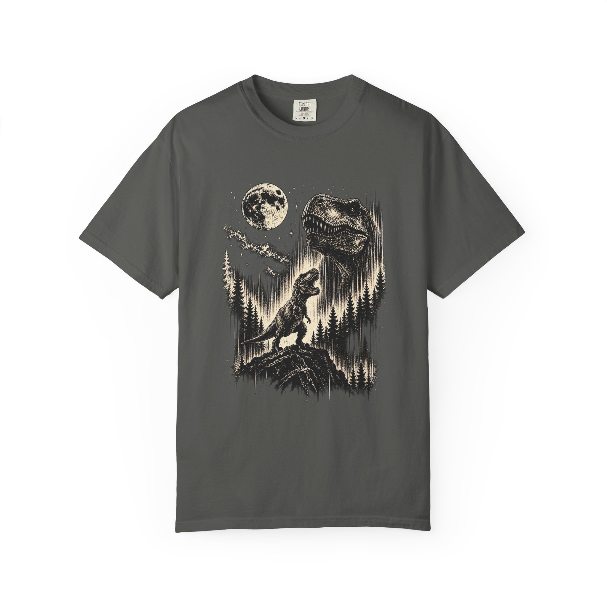 T Rex Howling at the Moon tee