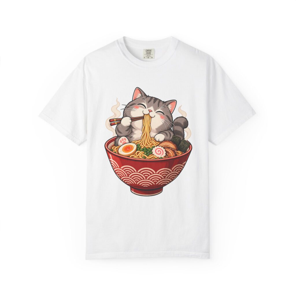 Cat Eating Ramen Tee