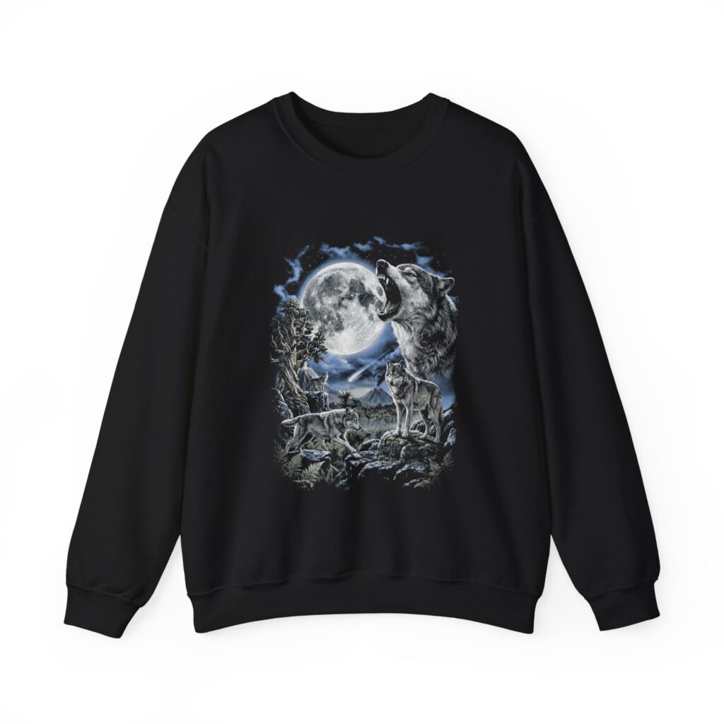 Howling Wolf Moon Crewneck Sweatshirt