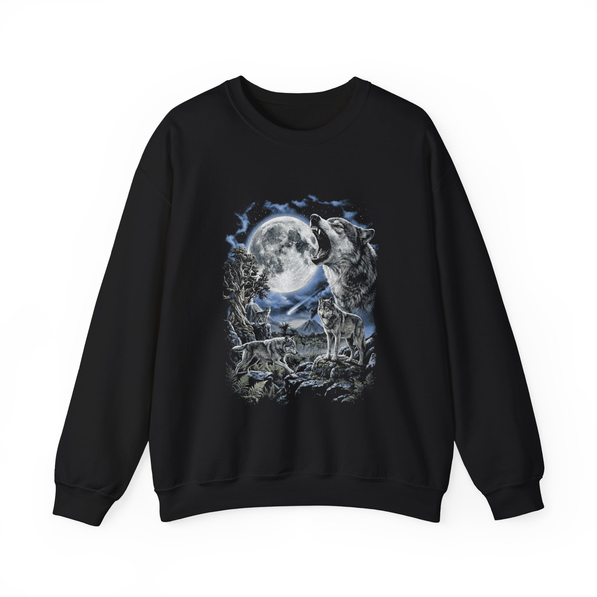 Howling Wolf Moon Crewneck Sweatshirt