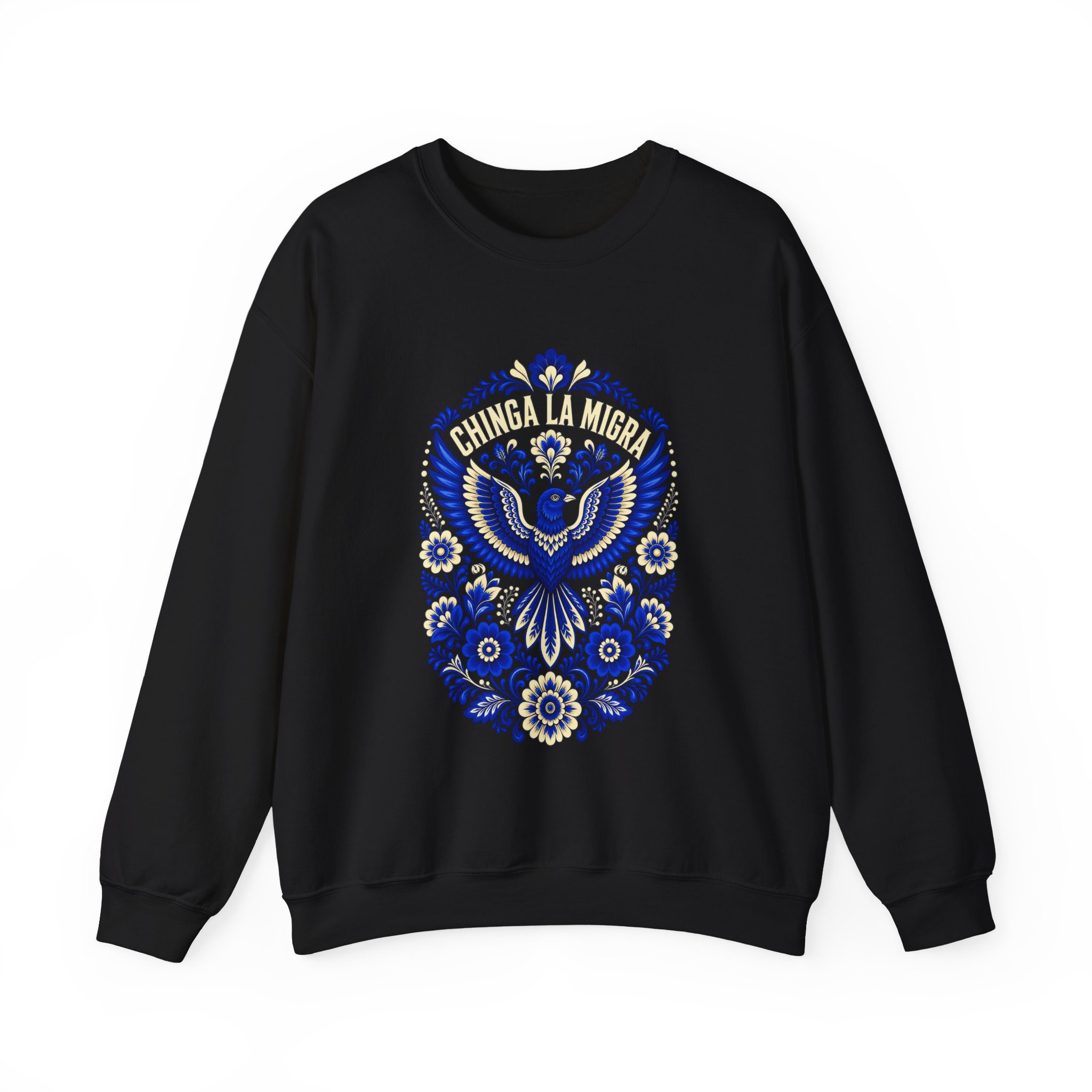 Chinga La Migra Folk Art Crewneck Sweatshirt