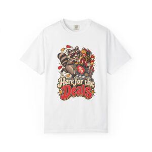 Here for the Deals Shopping Raccoon Tee