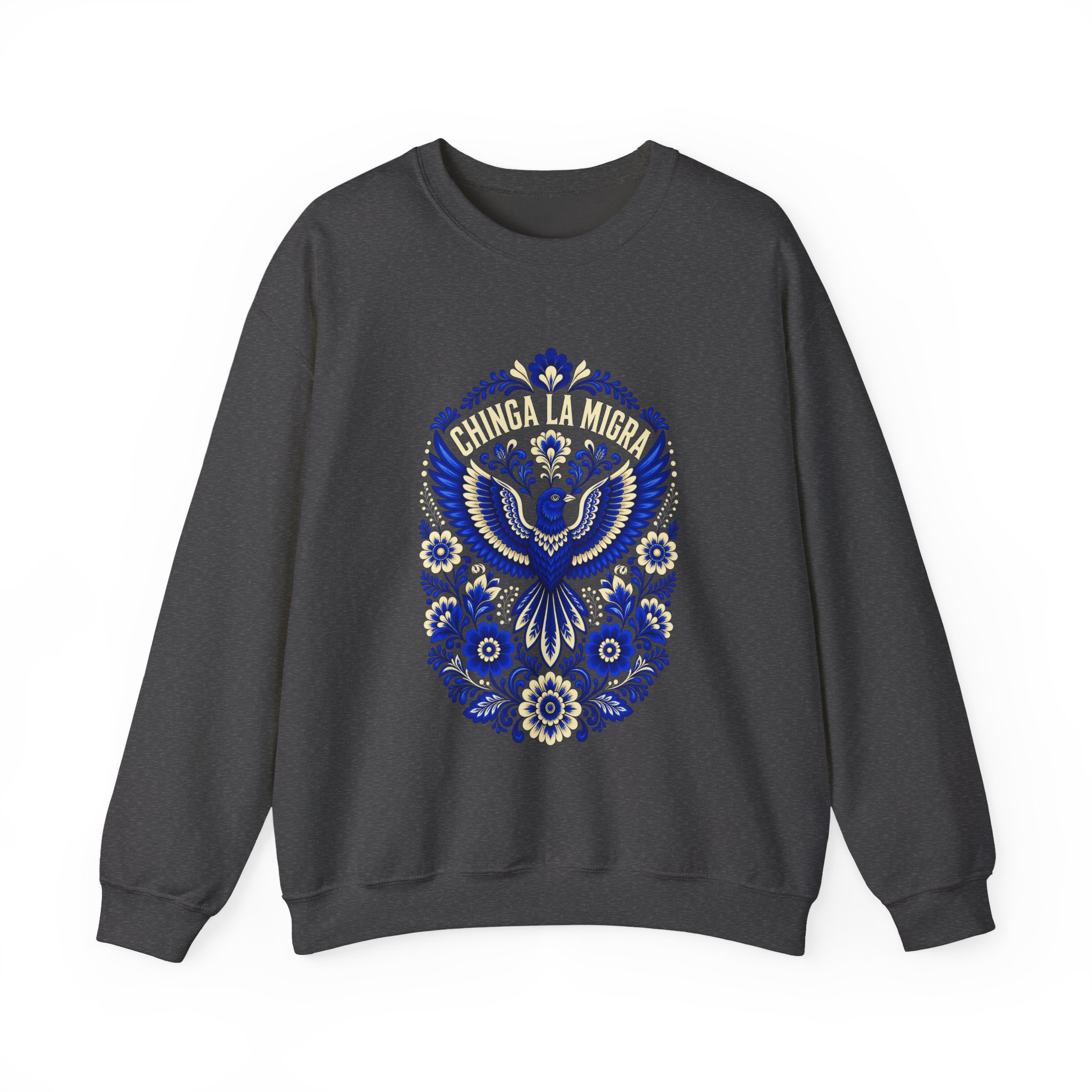 Chinga La Migra Folk Art Crewneck Sweatshirt - Image 9
