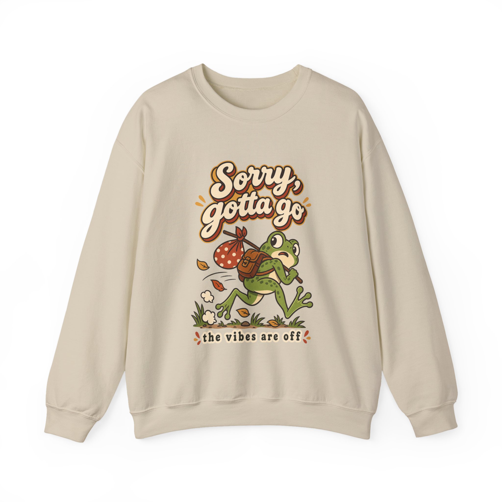 Sorry Gotta Go Frog Crewneck Sweatshirt - Image 7
