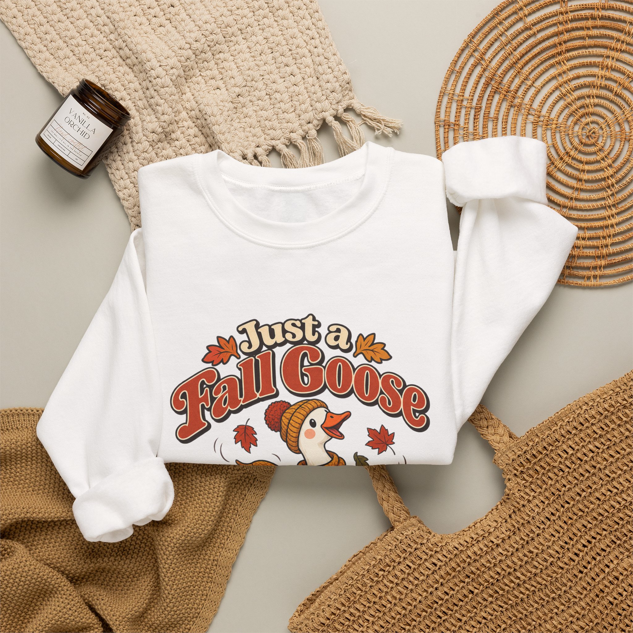 Just a Fall Goose Crewneck Sweatshirt - Image 4