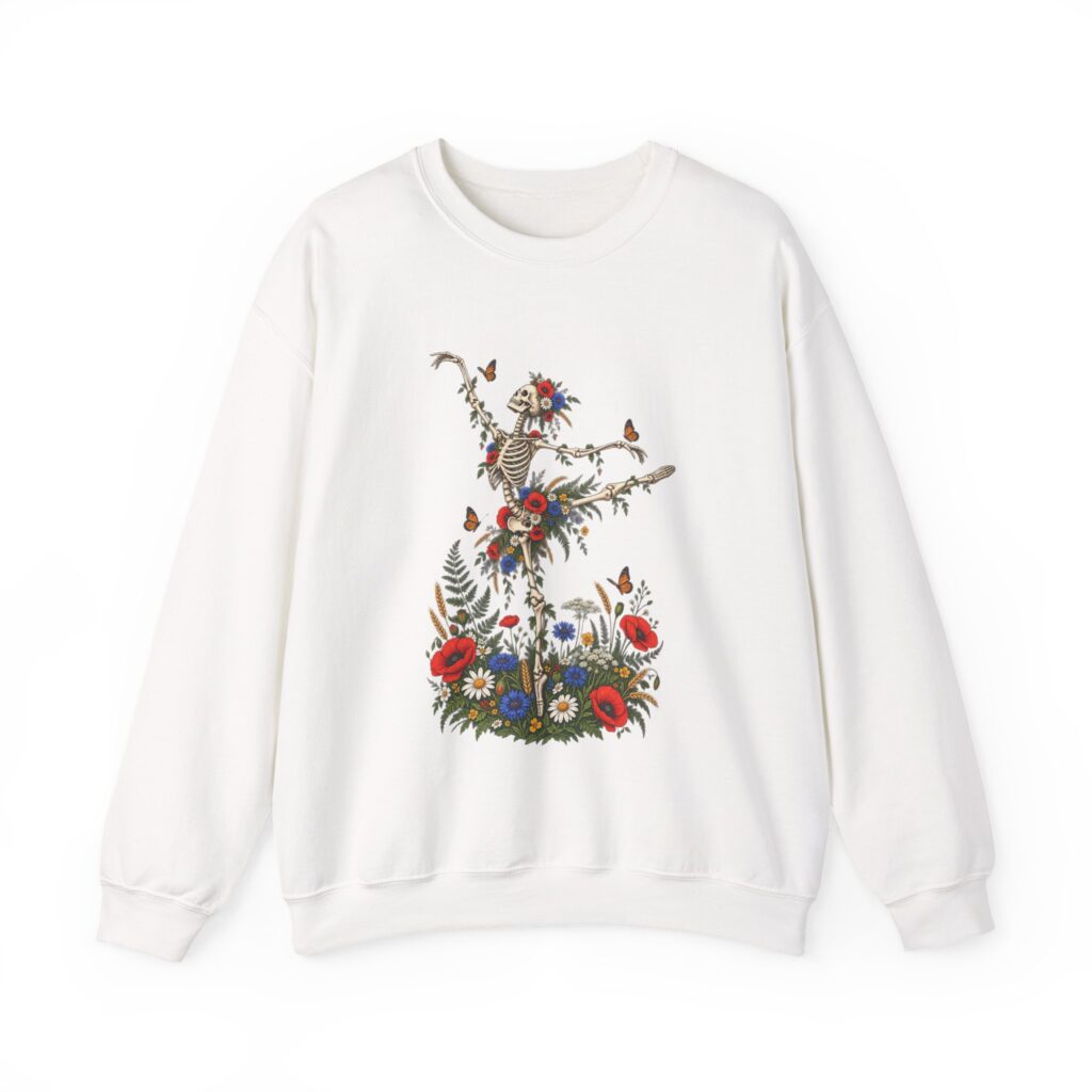 Skeleton Arabesque Wildflower Crewneck Sweatshirt