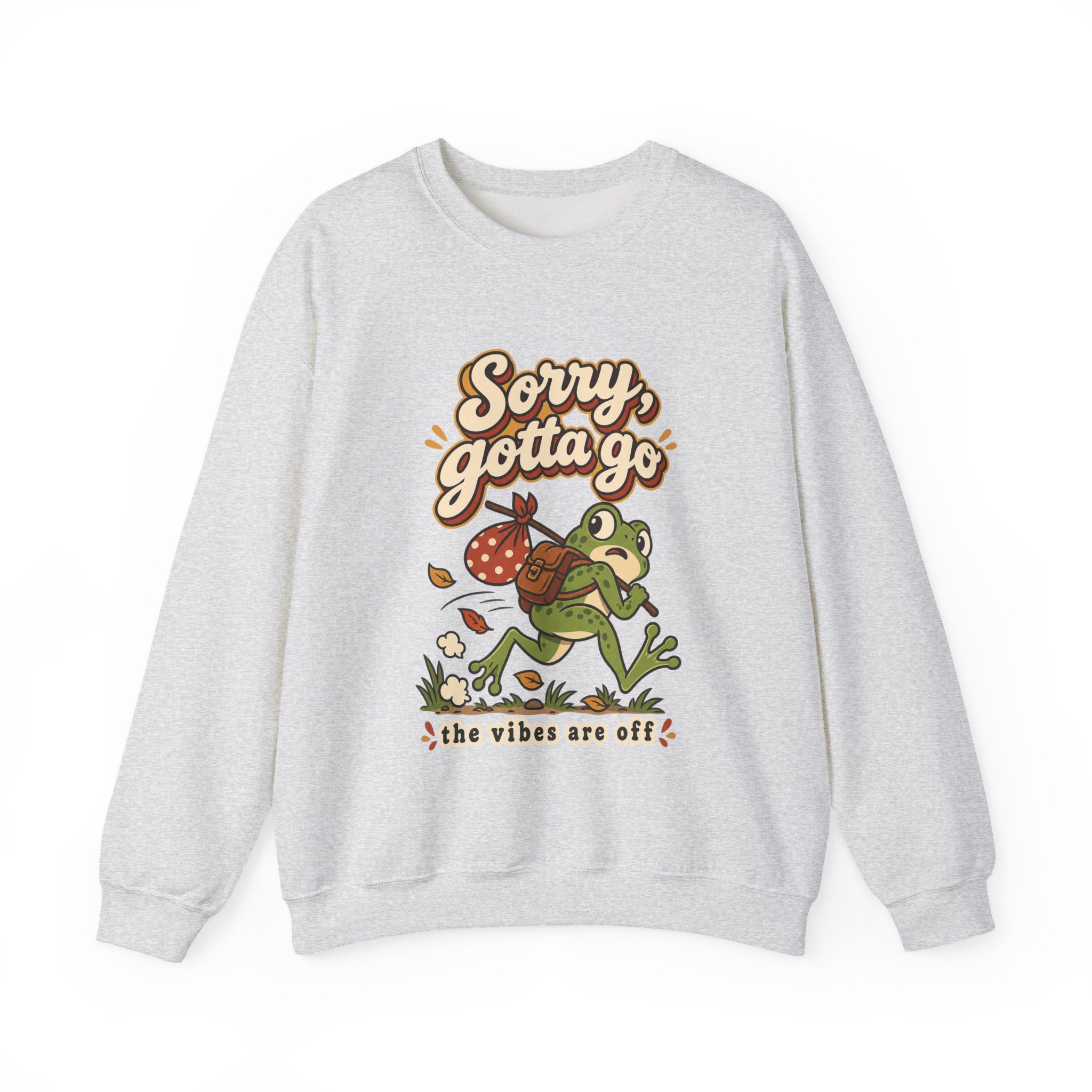 Sorry Gotta Go Frog Crewneck Sweatshirt - Image 6