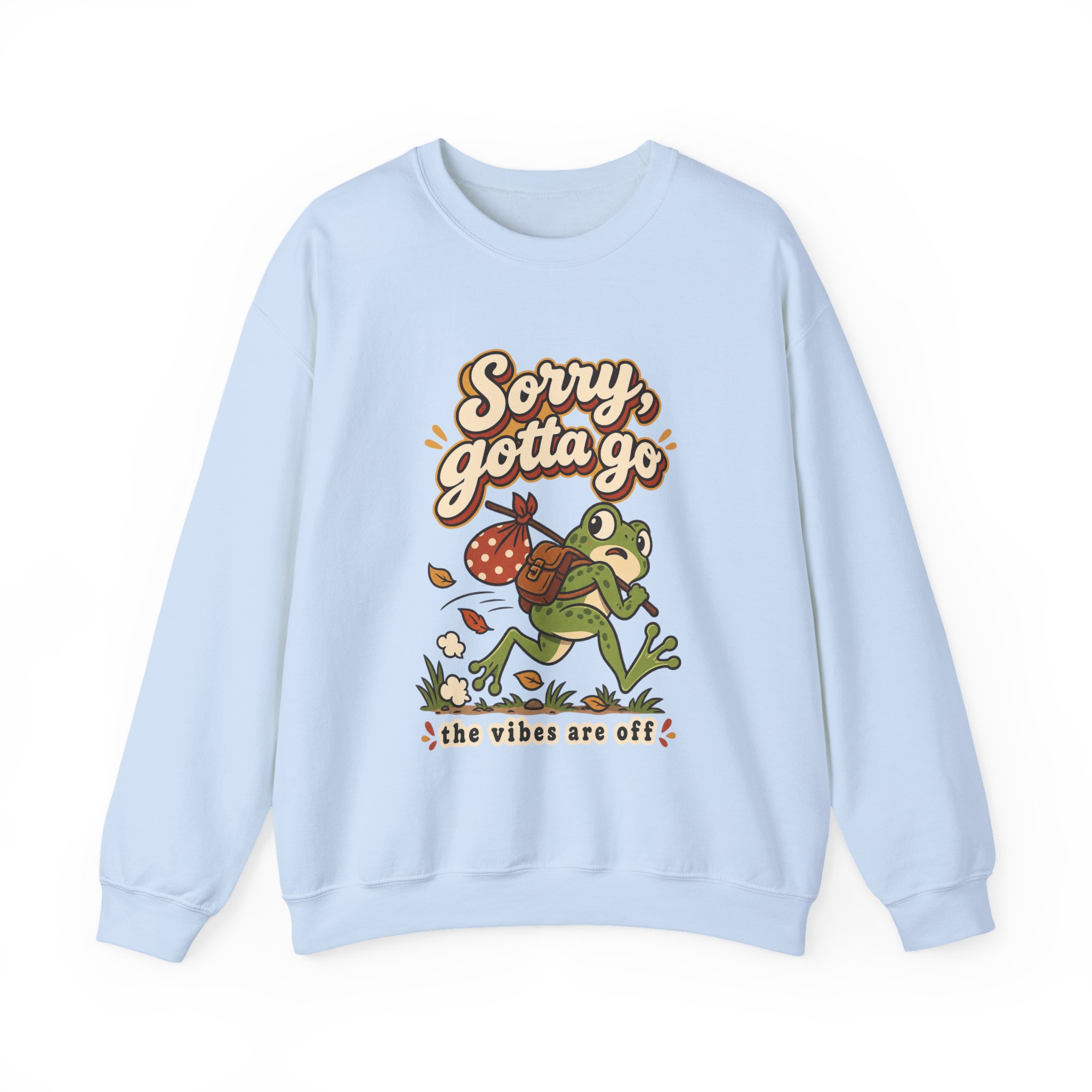 Sorry Gotta Go Frog Crewneck Sweatshirt - Image 9