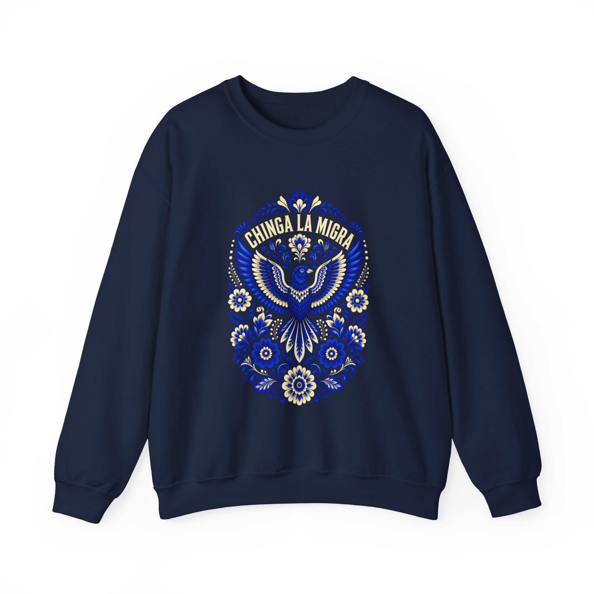 Chinga La Migra Folk Art Crewneck Sweatshirt - Image 10