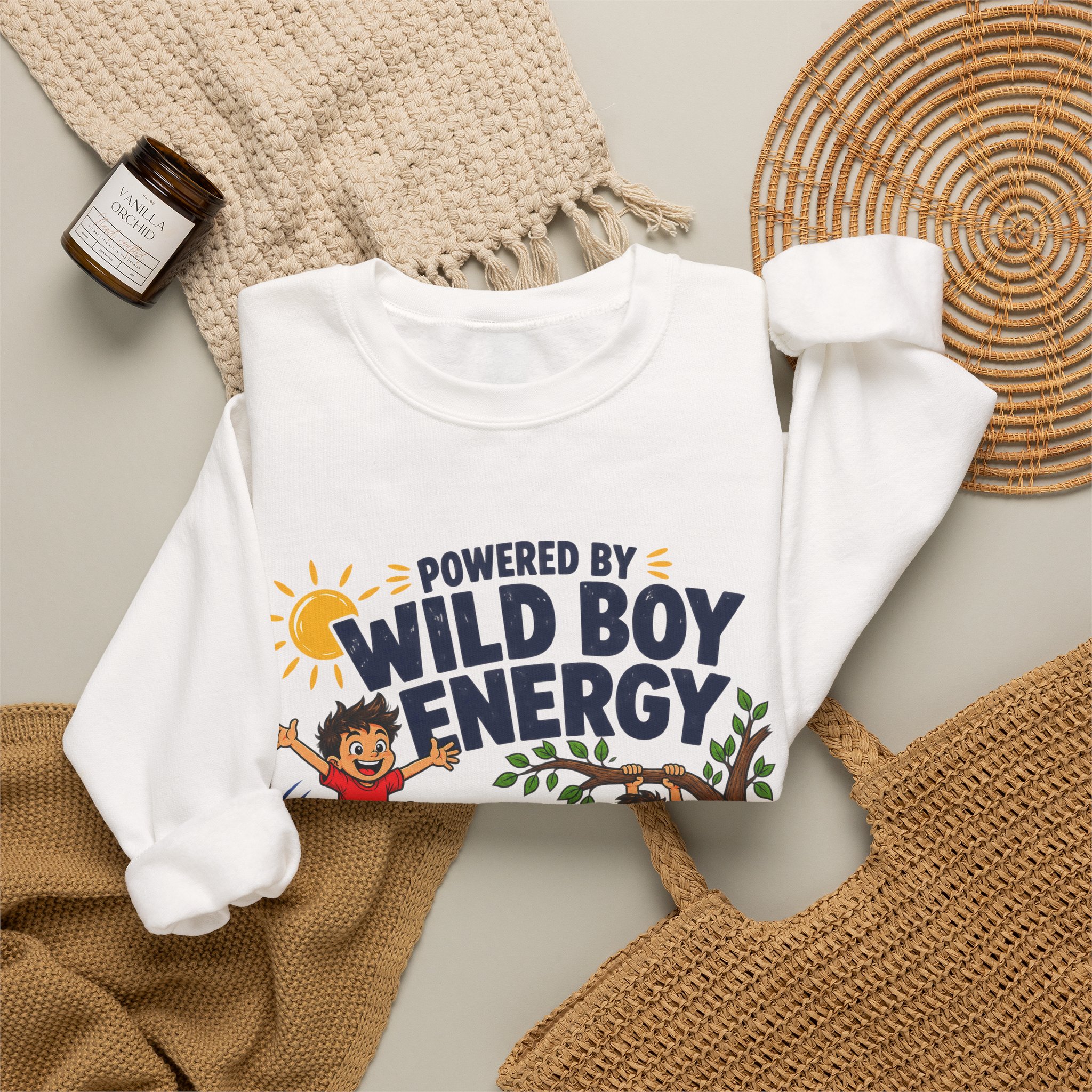 Powered by Wild Boy Energy Crewneck Sweatshirt - Image 4