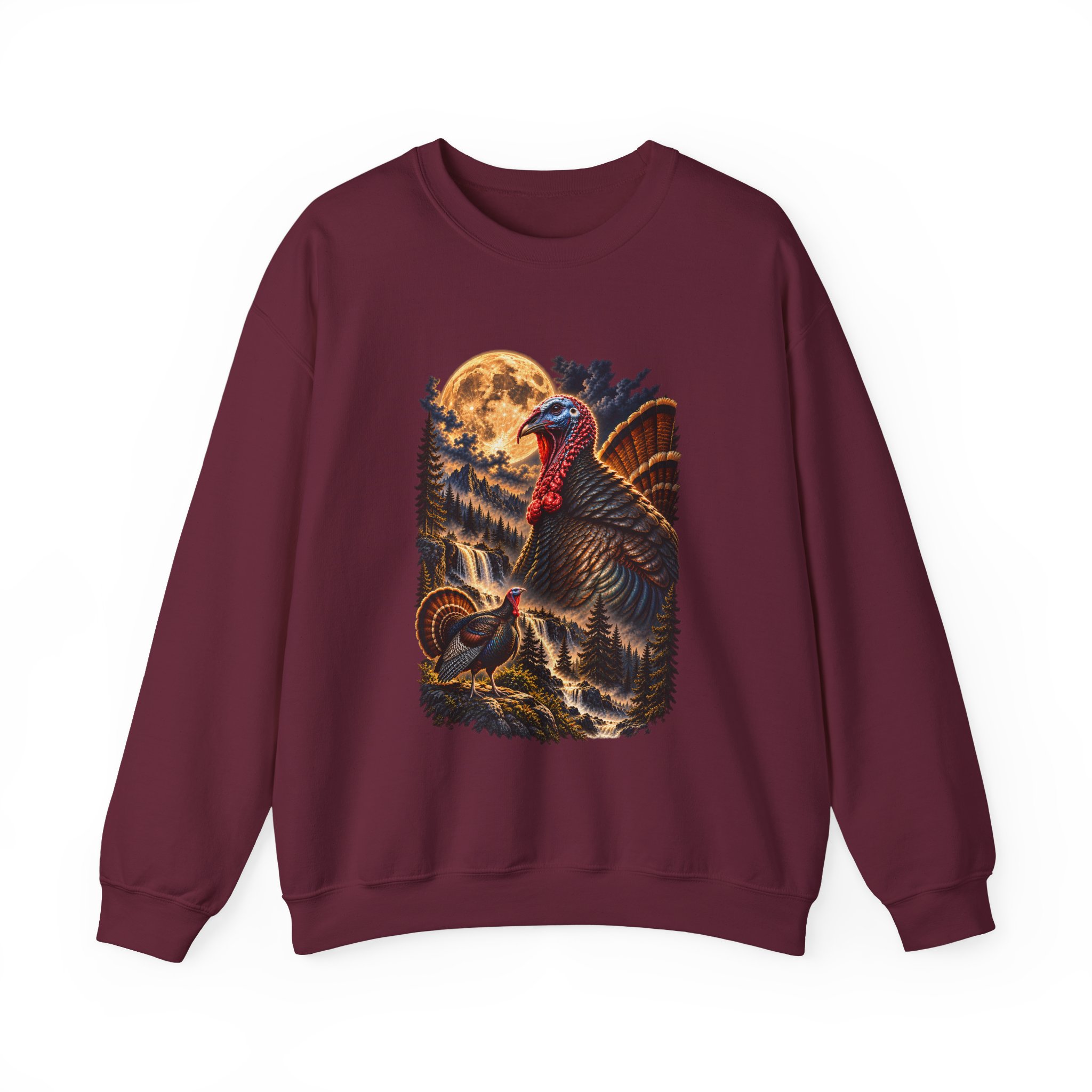 Turkey Howling at the Moon Crewneck Sweatshirt - Image 6