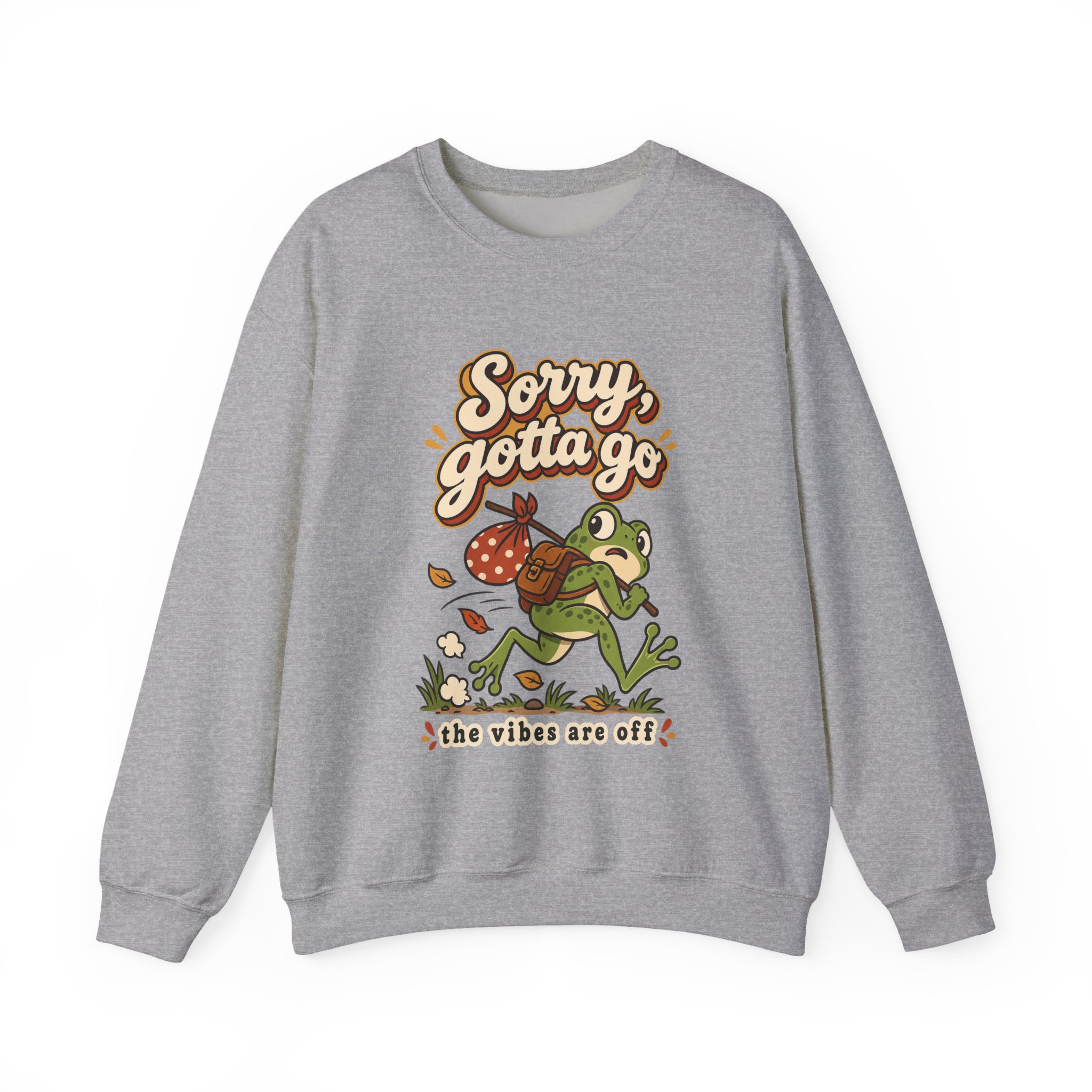 Sorry Gotta Go Frog Crewneck Sweatshirt - Image 8