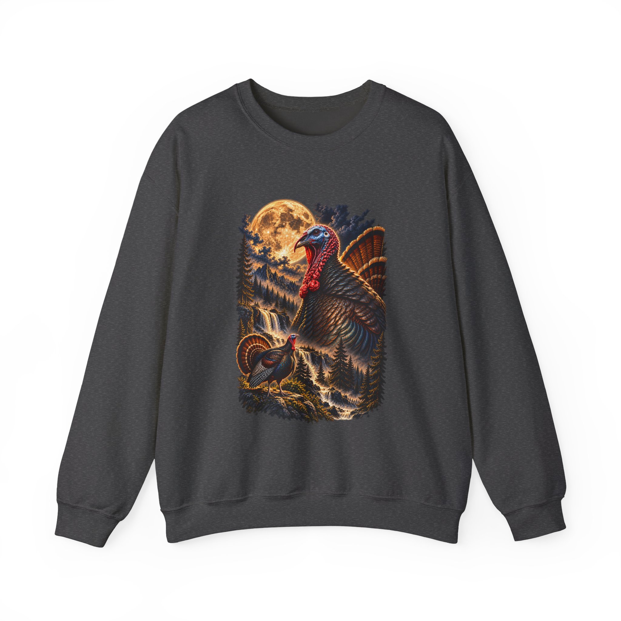 Turkey Howling at the Moon Crewneck Sweatshirt - Image 9