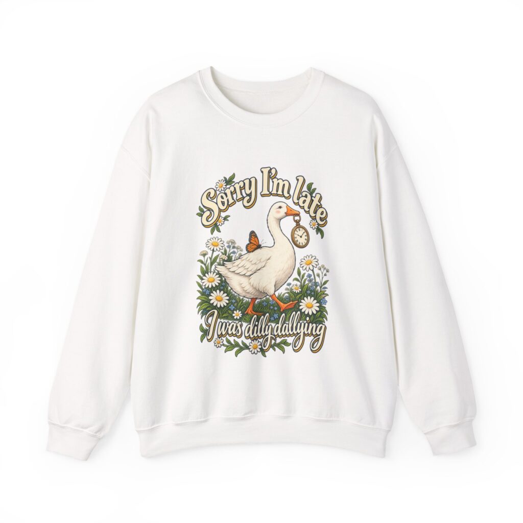 Dilly Dallying Goose Crewneck Sweatshirt