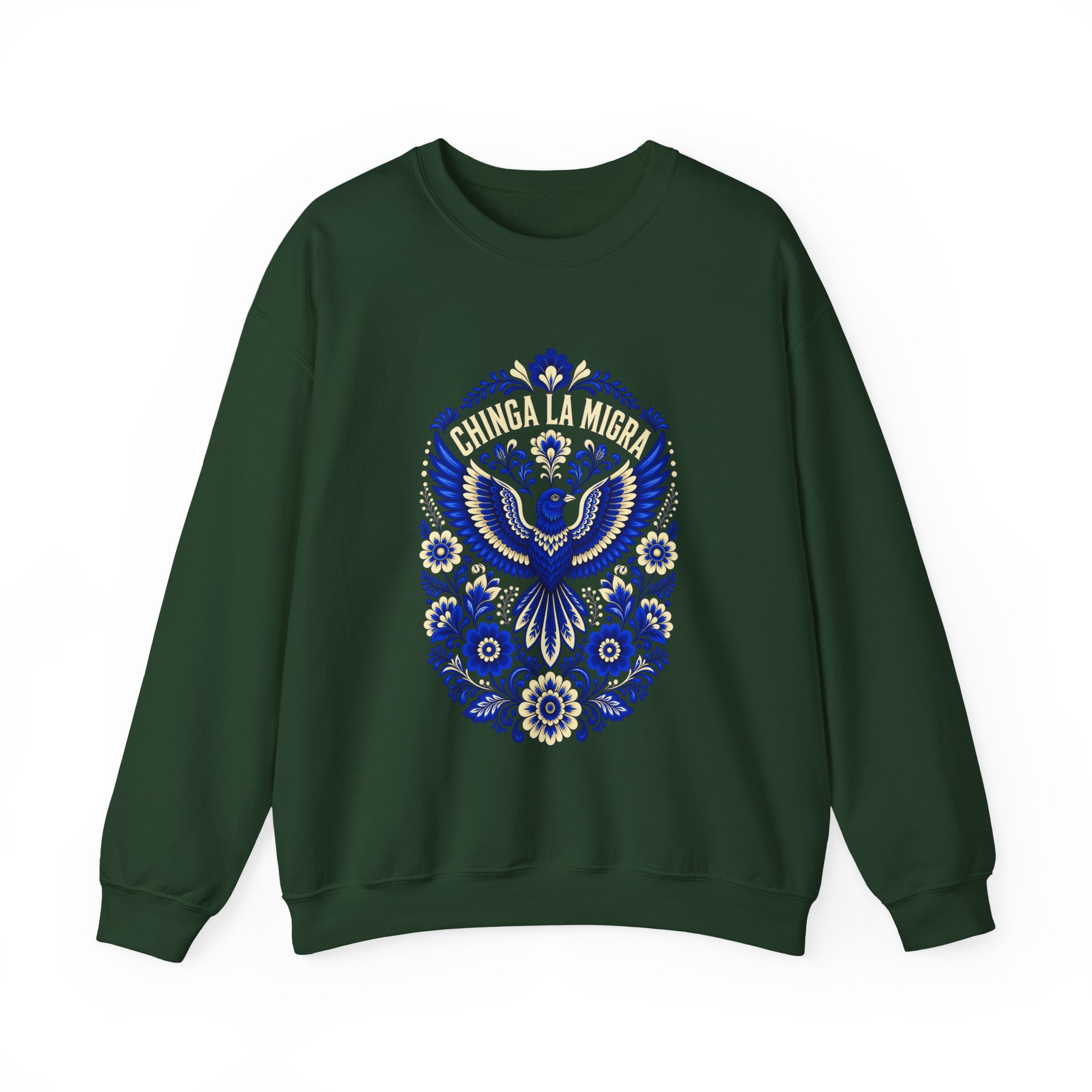 Chinga La Migra Folk Art Crewneck Sweatshirt - Image 8