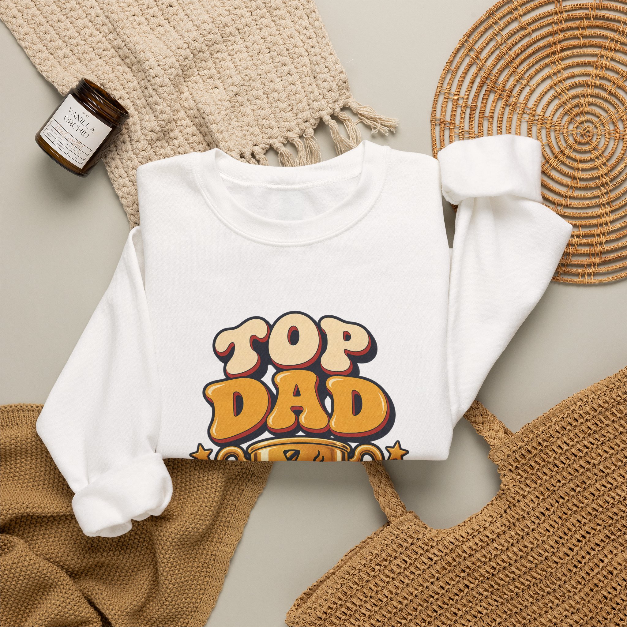 Top Dad Trophy Crewneck Sweatshirt - Image 4