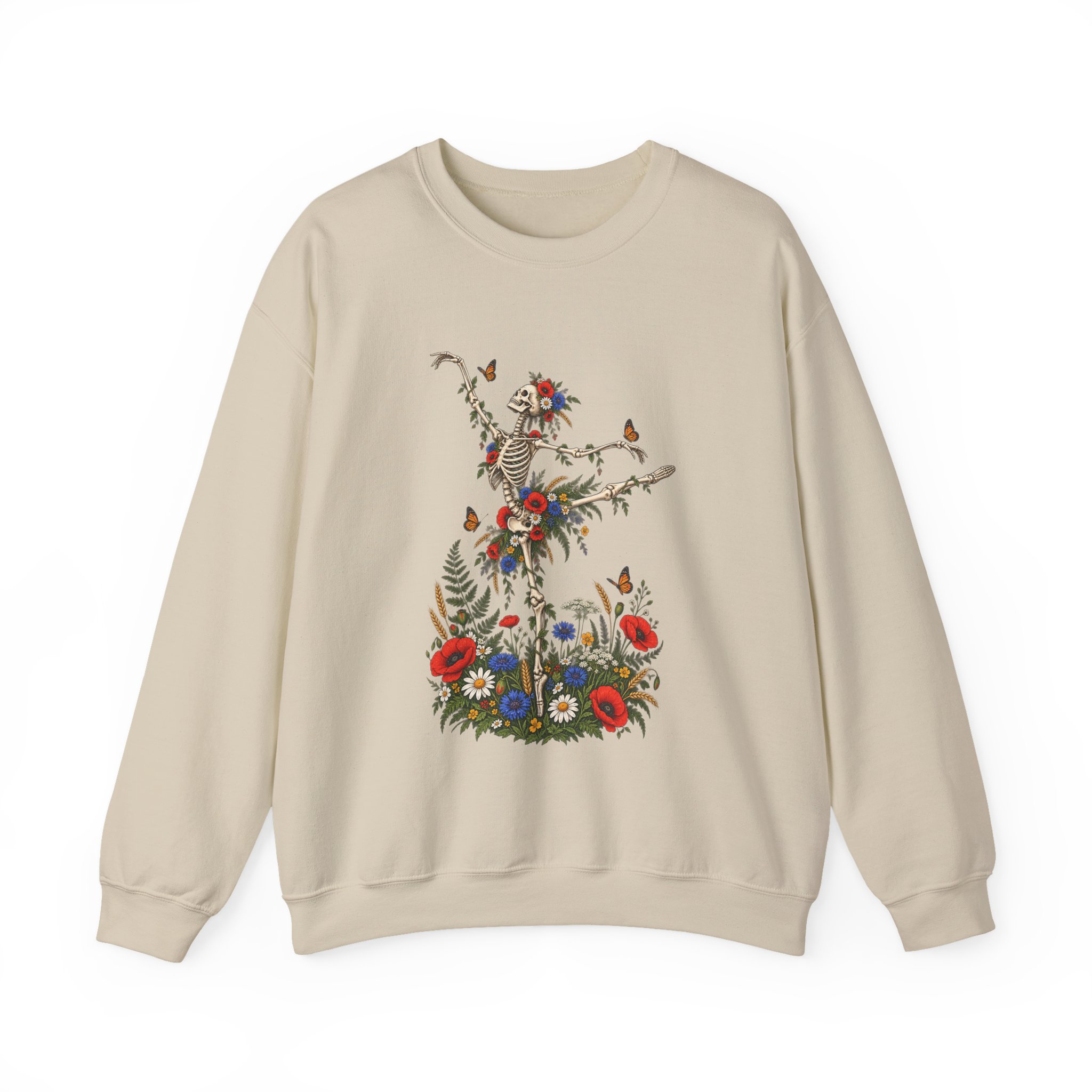 Skeleton Arabesque Wildflower Crewneck Sweatshirt - Image 7