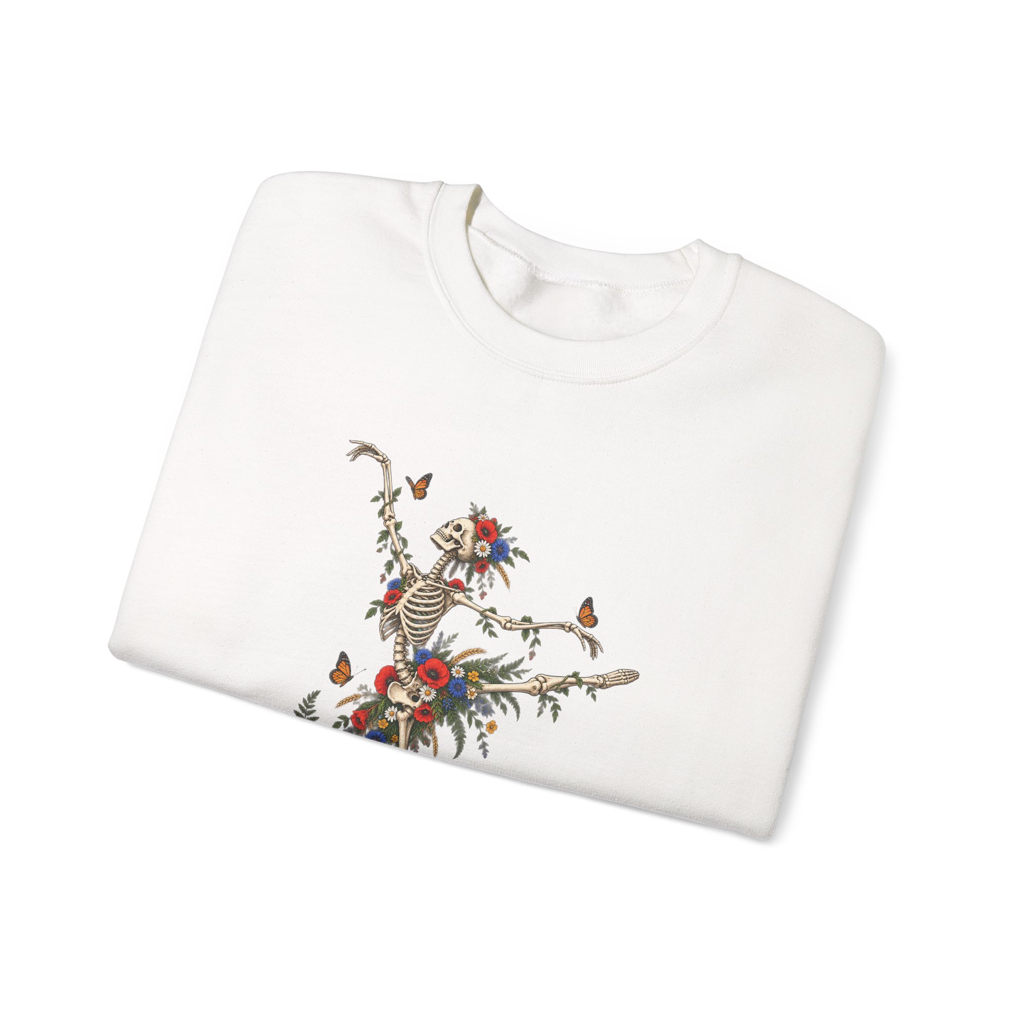 Skeleton Arabesque Wildflower Crewneck Sweatshirt - Image 5