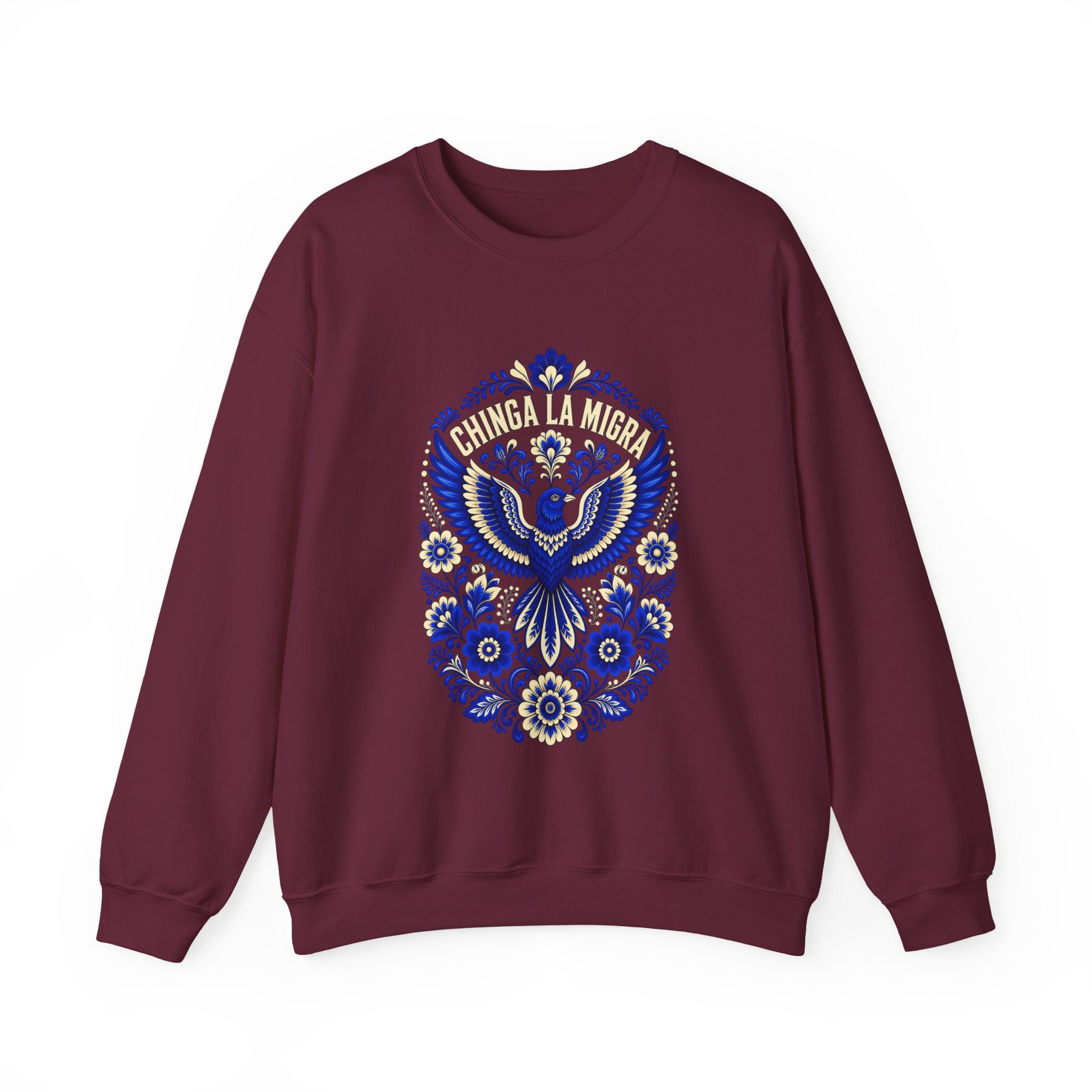 Chinga La Migra Folk Art Crewneck Sweatshirt - Image 6