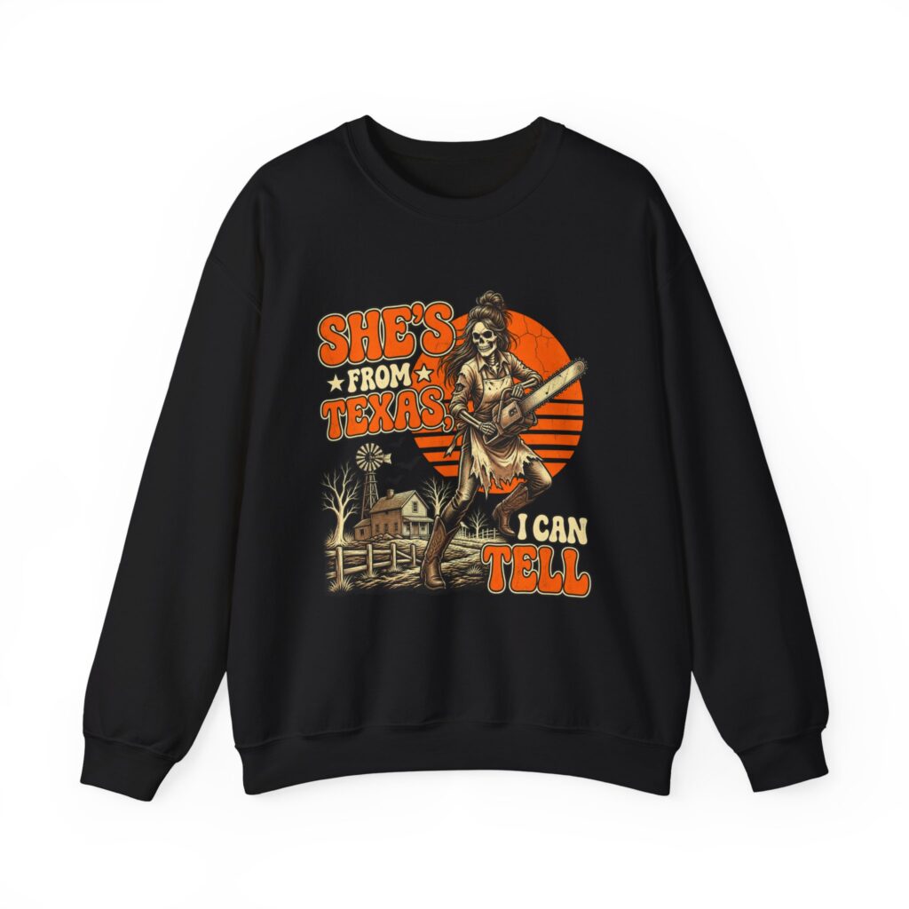 She's From Texas Skeleton Crewneck Sweatshirt