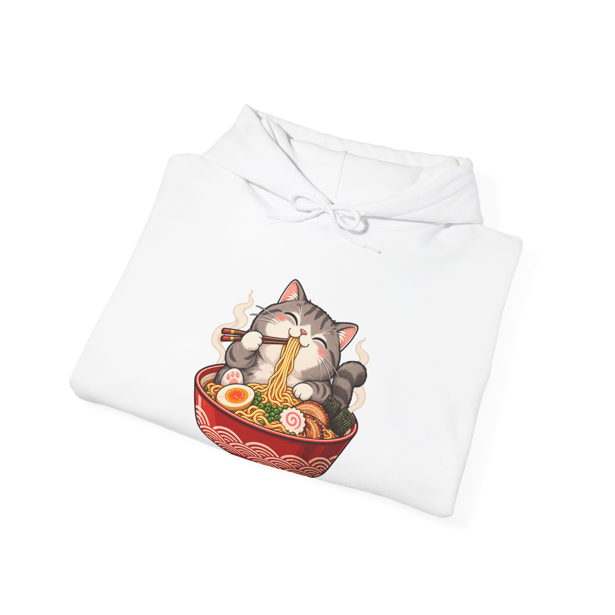 Cat Eating Ramen Hoodie - Image 4