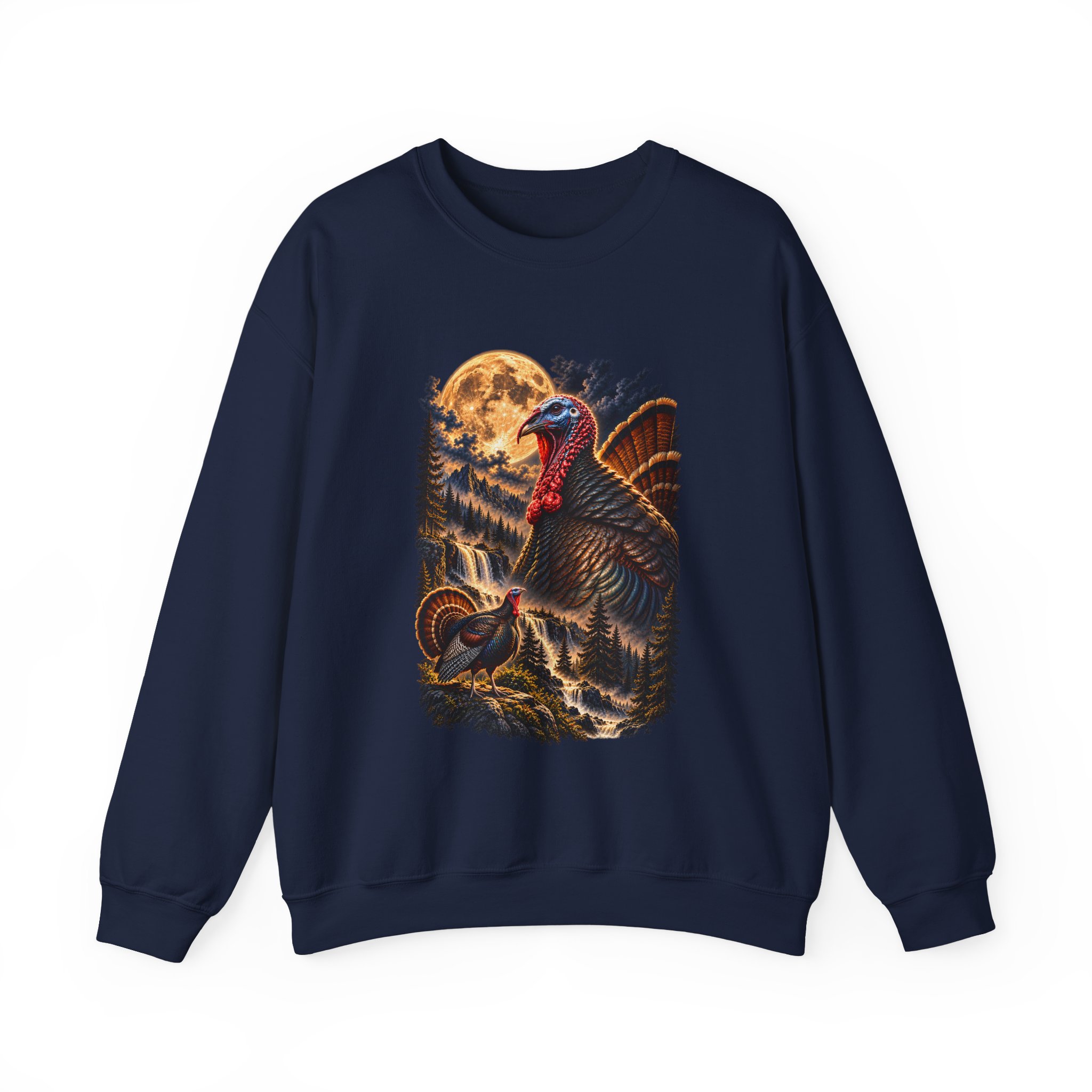 Turkey Howling at the Moon Crewneck Sweatshirt - Image 10