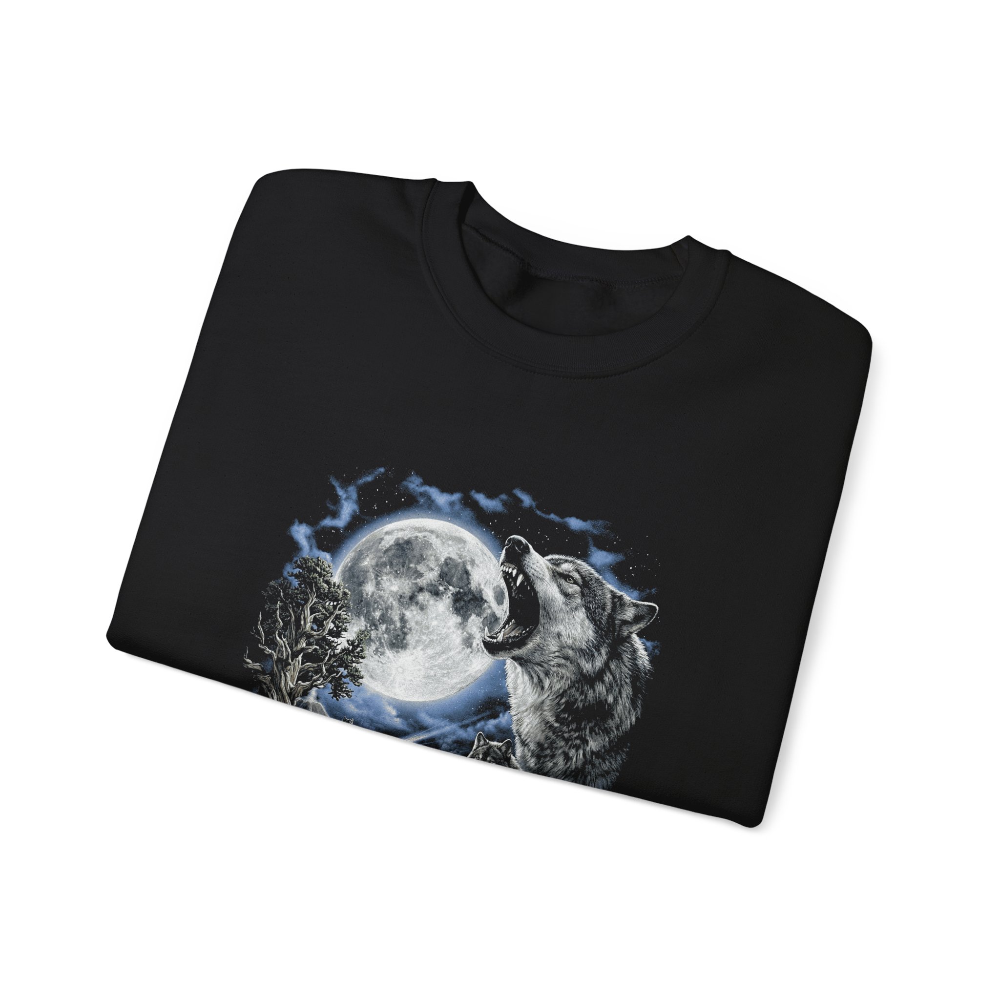 Howling Wolf Moon Crewneck Sweatshirt - Image 5