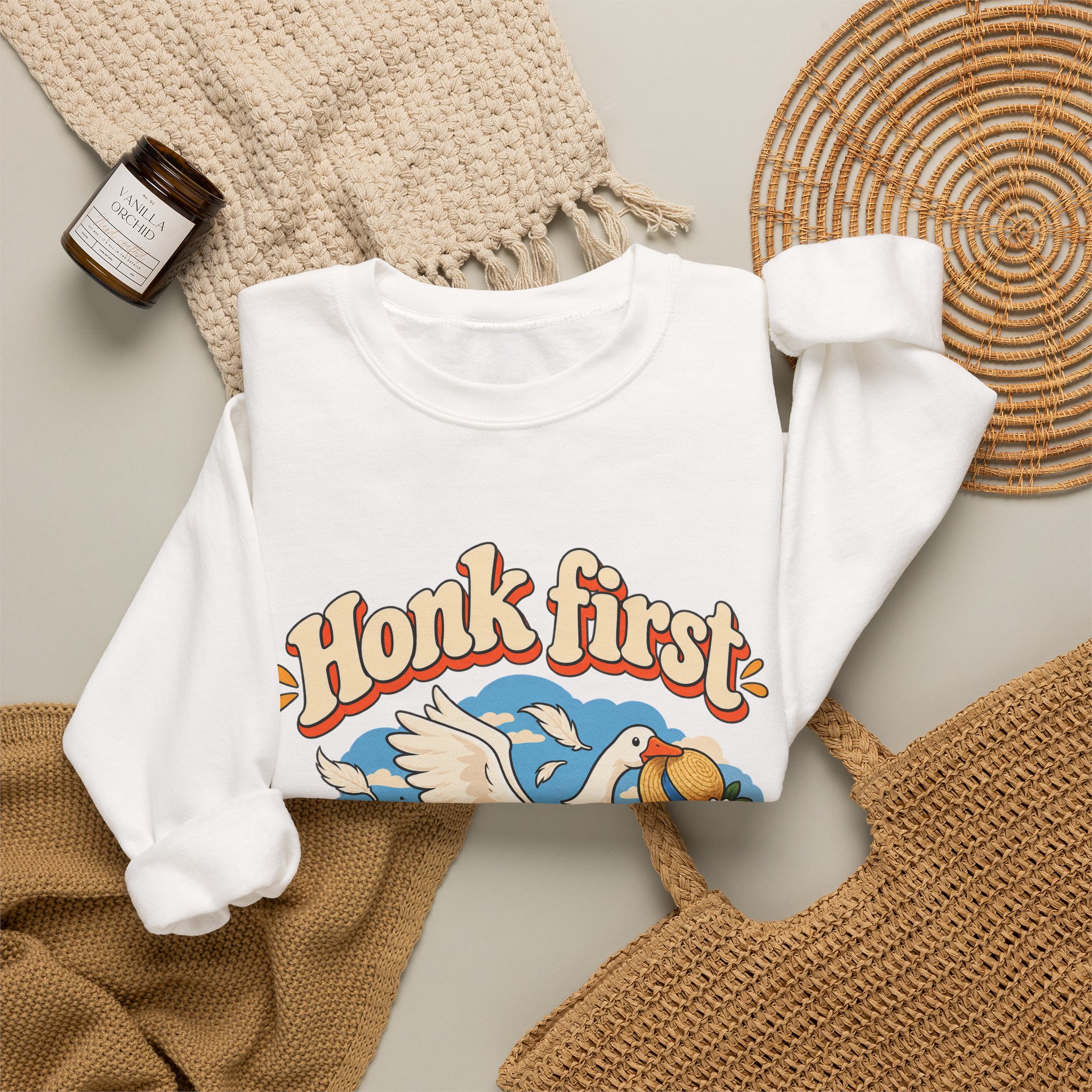 Honk First Goose Crewneck Sweatshirt - Image 4