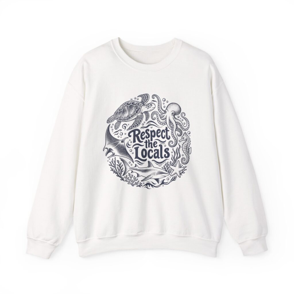 Respect the Locals Sea Life Crewneck Sweatshirt