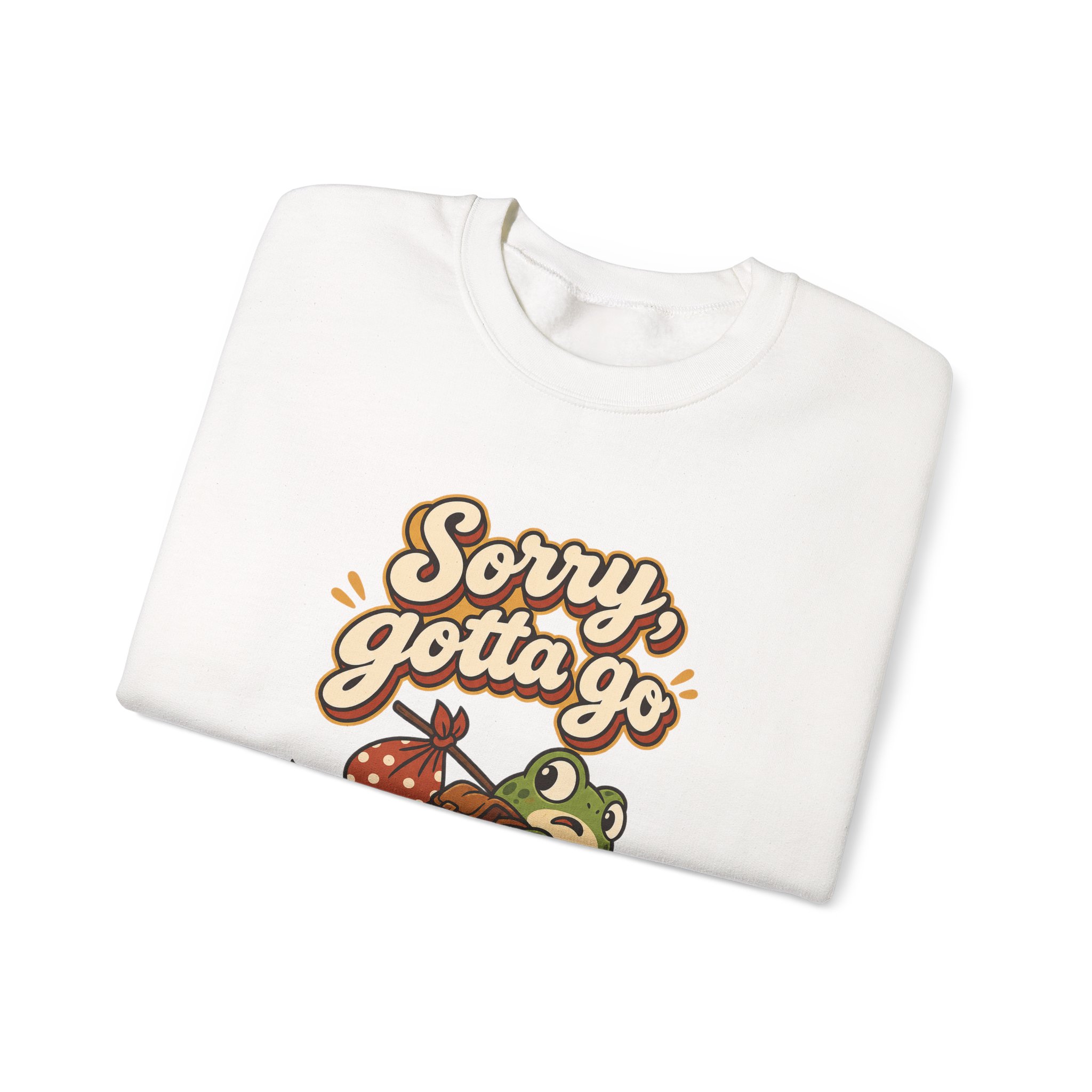 Sorry Gotta Go Frog Crewneck Sweatshirt - Image 5