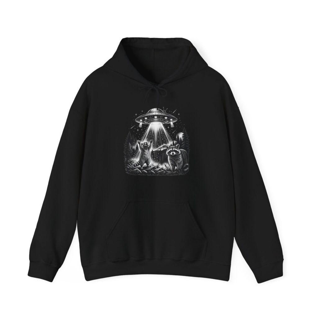 Raccoons and the UFO Hoodie